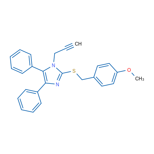 2-{[(4-methoxyphenyl)methyl]sulfanyl}-4,5-diphenyl-1-(prop-2-yn-1-yl)-1H-imidazole 1g