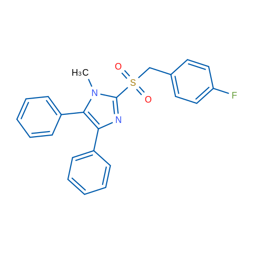 2-[(4-Fluorophenyl)methanesulfonyl]-1-methyl-4,5-diphenyl-1H-imidazole 1g