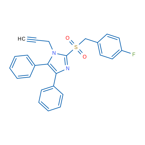 2-[(4-Fluorophenyl)methanesulfonyl]-4,5-diphenyl-1-(prop-2-yn-1-yl)-1H-imidazole 1g