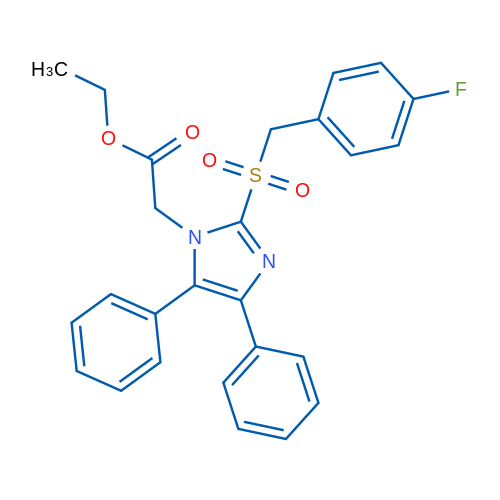 Ethyl 2-{2-[(4-fluorophenyl)methanesulfonyl]-4,5-diphenyl-1H-imidazol-1-yl}acetate 1g