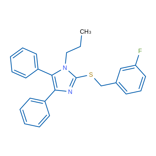 2-{[(3-fluorophenyl)methyl]sulfanyl}-4,5-diphenyl-1-propyl-1H-imidazole 1g