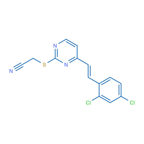 2-({4-[(E)-2-(2,4-dichlorophenyl)ethenyl]pyrimidin-2-yl}sulfanyl)acetonitrile 1g