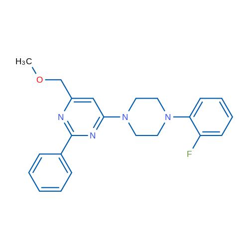 4-[4-(2-Fluorophenyl)piperazin-1-yl]-6-(methoxymethyl)-2-phenylpyrimidine 1g