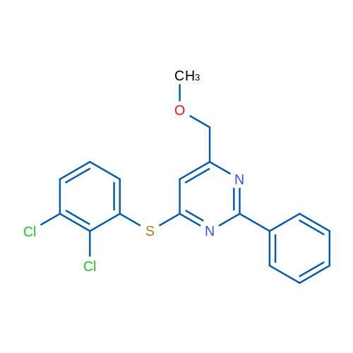 4-[(2,3-Dichlorophenyl)sulfanyl]-6-(methoxymethyl)-2-phenylpyrimidine 1g