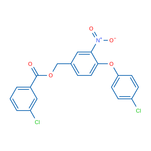 [4-(4-Chlorophenoxy)-3-nitrophenyl]methyl 3-chlorobenzoate 1g
