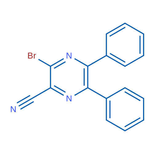 3-Bromo-5,6-diphenylpyrazine-2-carbonitrile 1g