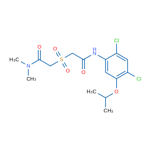2-({[2,4-dichloro-5-(propan-2-yloxy)phenyl]carbamoyl}methanesulfonyl)-N,N-dimethylacetamide 1g
