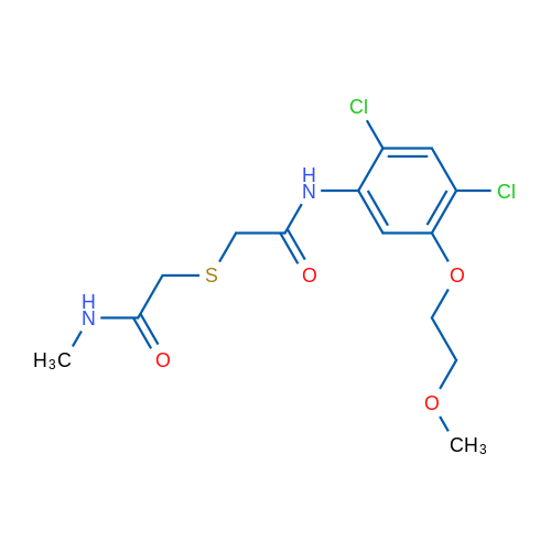 2-[({[2,4-dichloro-5-(2-methoxyethoxy)phenyl]carbamoyl}methyl)sulfanyl]-N-methylacetamide 1g