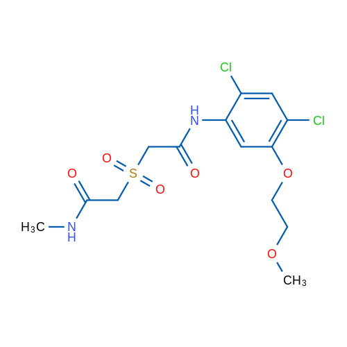 2-({[2,4-dichloro-5-(2-methoxyethoxy)phenyl]carbamoyl}methanesulfonyl)-N-methylacetamide 1g