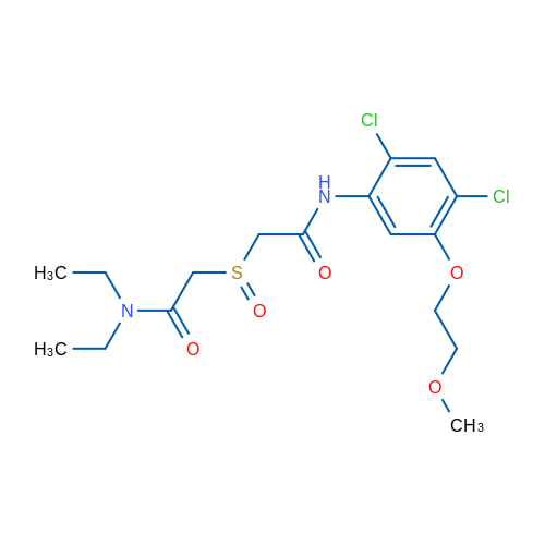 2-({[2,4-dichloro-5-(2-methoxyethoxy)phenyl]carbamoyl}methanesulfinyl)-N,N-diethylacetamide 1g