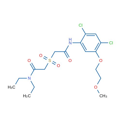 2-({[2,4-dichloro-5-(2-methoxyethoxy)phenyl]carbamoyl}methanesulfonyl)-N,N-diethylacetamide 1g