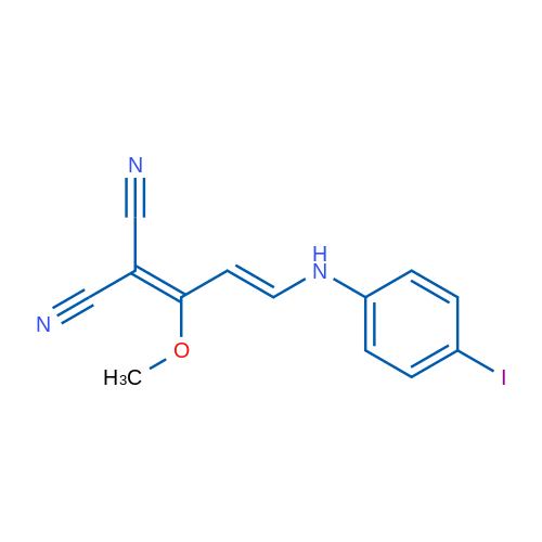 2-[(2E)-3-[(4-Iodophenyl)amino]-1-methoxyprop-2-en-1-ylidene]propanedinitrile 1g