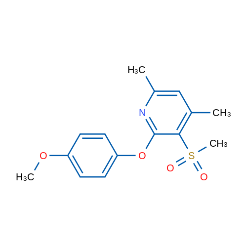 3-Methanesulfonyl-2-(4-methoxyphenoxy)-4,6-dimethylpyridine 1g