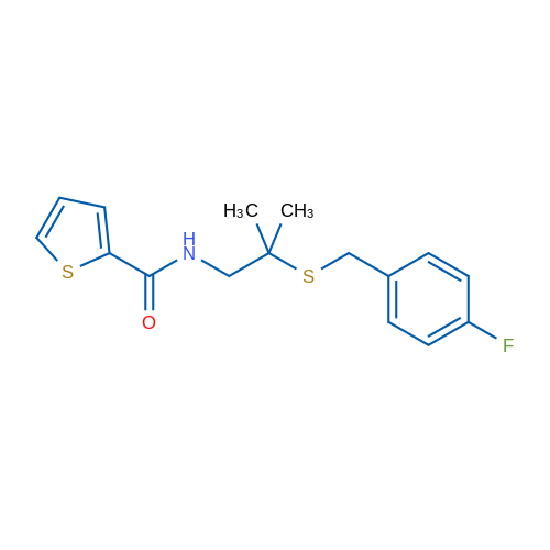 N-(2-{[(4-fluorophenyl)methyl]sulfanyl}-2-methylpropyl)thiophene-2-carboxamide 1g