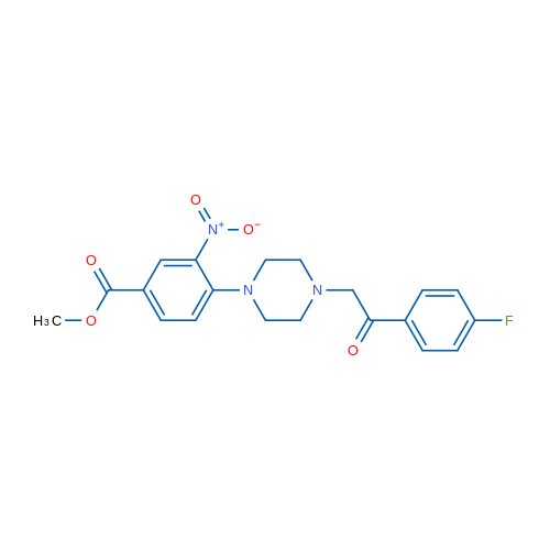 Methyl 4-{4-[2-(4-fluorophenyl)-2-oxoethyl]piperazin-1-yl}-3-nitrobenzoate 1g