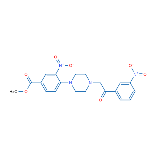 Methyl 3-nitro-4-{4-[2-(3-nitrophenyl)-2-oxoethyl]piperazin-1-yl}benzoate 1g