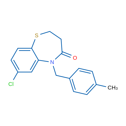 7-Chloro-5-[(4-methylphenyl)methyl]-2,3,4,5-tetrahydro-1,5-benzothiazepin-4-one 1g
