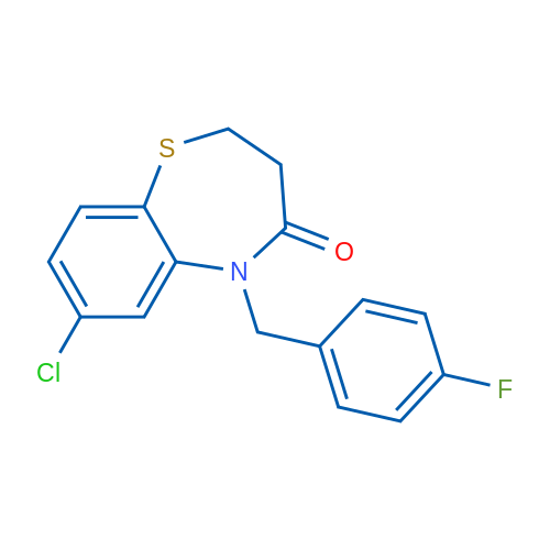 7-Chloro-5-[(4-fluorophenyl)methyl]-2,3,4,5-tetrahydro-1,5-benzothiazepin-4-one 1g