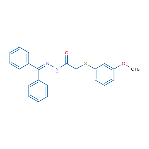 N'-(Diphenylmethylidene)-2-[(3-methoxyphenyl)sulfanyl]acetohydrazide 1g
