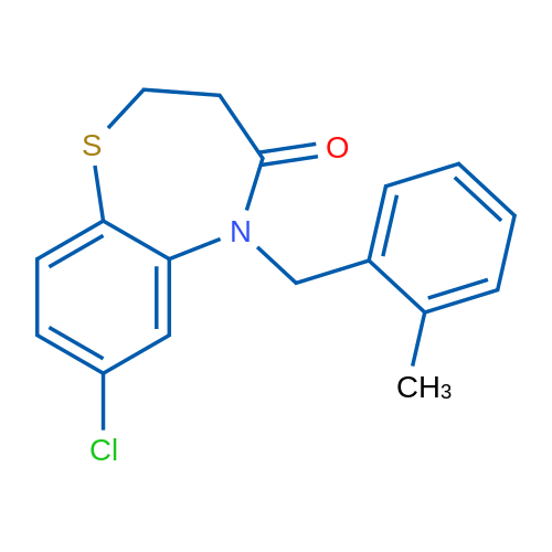 7-Chloro-5-[(2-methylphenyl)methyl]-2,3,4,5-tetrahydro-1,5-benzothiazepin-4-one 1g
