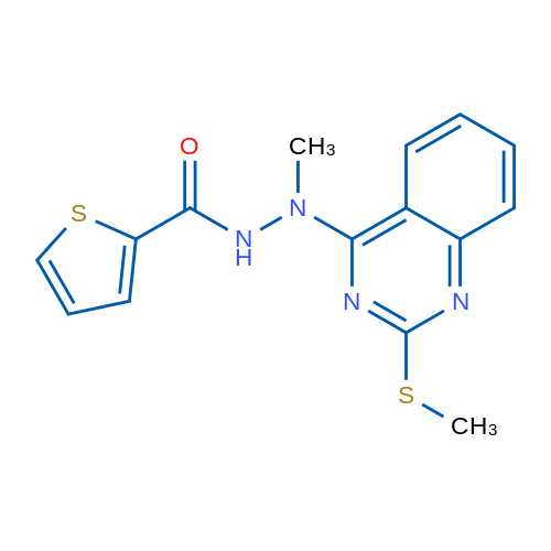 N'-Methyl-N'-[2-(methylsulfanyl)quinazolin-4-yl]thiophene-2-carbohydrazide 1g