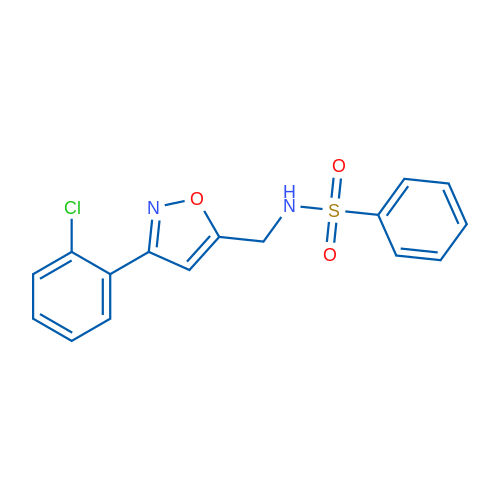 N-{[3-(2-chlorophenyl)-1,2-oxazol-5-yl]methyl}benzenesulfonamide 1g
