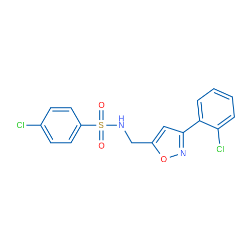 4-Chloro-N-{[3-(2-chlorophenyl)-1,2-oxazol-5-yl]methyl}benzene-1-sulfonamide 1g