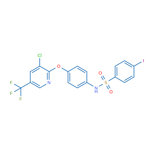 N-(4-{[3-chloro-5-(trifluoromethyl)pyridin-2-yl]oxy}phenyl)-4-iodobenzene-1-sulfonamide 1g