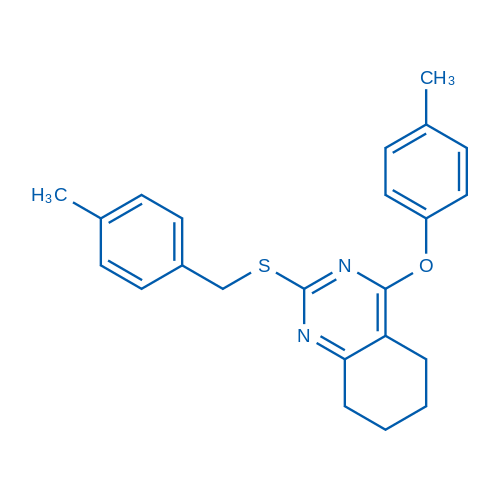 4-(4-Methylphenoxy)-2-{[(4-methylphenyl)methyl]sulfanyl}-5,6,7,8-tetrahydroquinazoline 1g