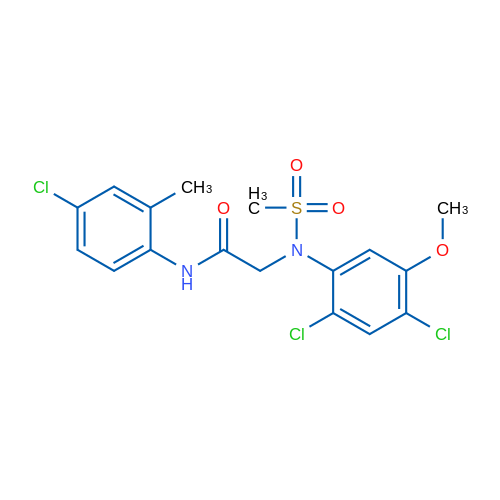 N-(4-Chloro-2-methylphenyl)-2-[N-(2,4-dichloro-5-methoxyphenyl)methanesulfonamido]acetamide 1g