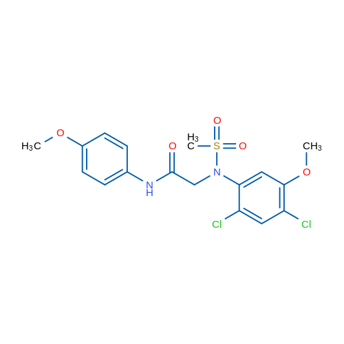2-[N-(2,4-Dichloro-5-methoxyphenyl)methanesulfonamido]-N-(4-methoxyphenyl)acetamide 1g