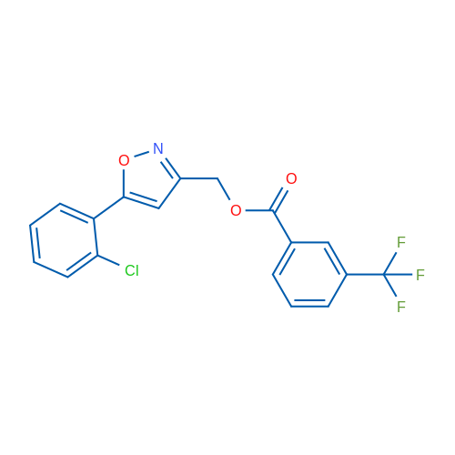 [5-(2-Chlorophenyl)-1,2-oxazol-3-yl]methyl 3-(trifluoromethyl)benzoate 1g