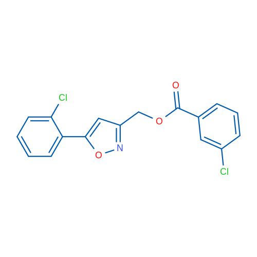 [5-(2-Chlorophenyl)-1,2-oxazol-3-yl]methyl 3-chlorobenzoate 1g