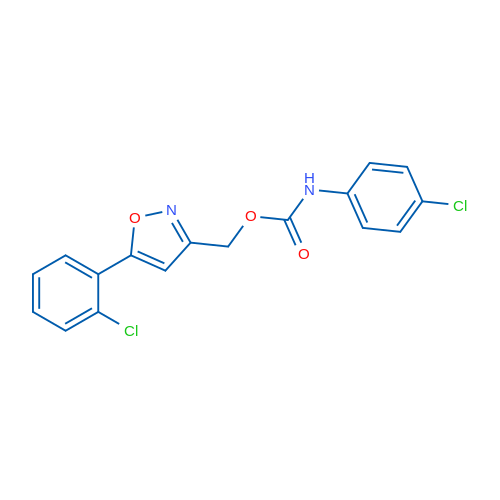 [5-(2-Chlorophenyl)-1,2-oxazol-3-yl]methyl N-(4-chlorophenyl)carbamate 1g