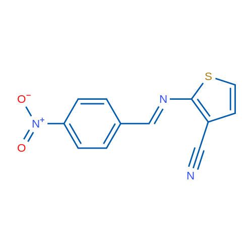 2-[(E)-[(4-Nitrophenyl)methylidene]amino]thiophene-3-carbonitrile 1g