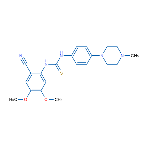 3-(2-Cyano-4,5-dimethoxyphenyl)-1-[4-(4-methylpiperazin-1-yl)phenyl]thiourea 1g