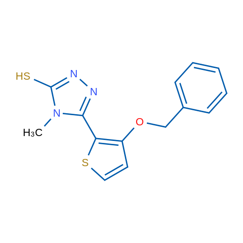 5-[3-(Benzyloxy)thiophen-2-yl]-4-methyl-4H-1,2,4-triazole-3-thiol 1g