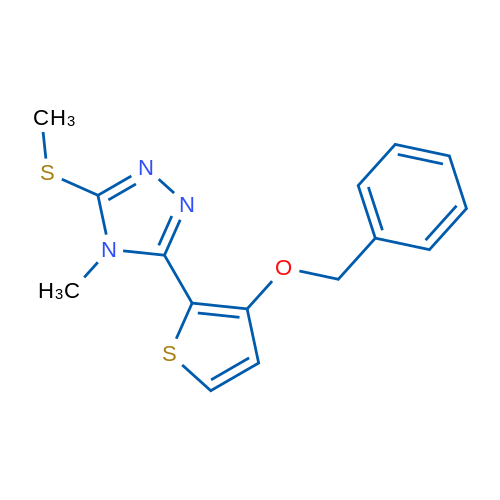 3-[3-(Benzyloxy)thiophen-2-yl]-4-methyl-5-(methylsulfanyl)-4H-1,2,4-triazole 1g