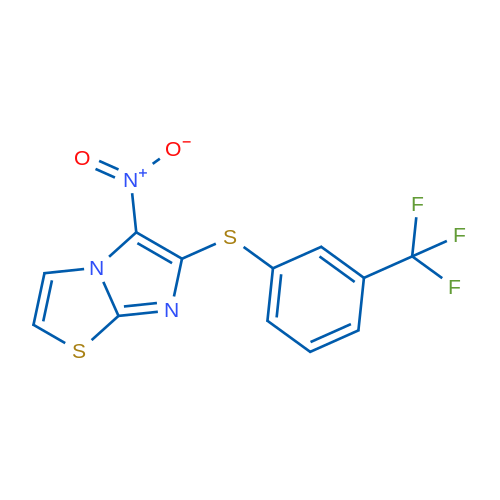 5-Nitro-6-{[3-(trifluoromethyl)phenyl]sulfanyl}imidazo[2,1-b][1,3]thiazole 1g
