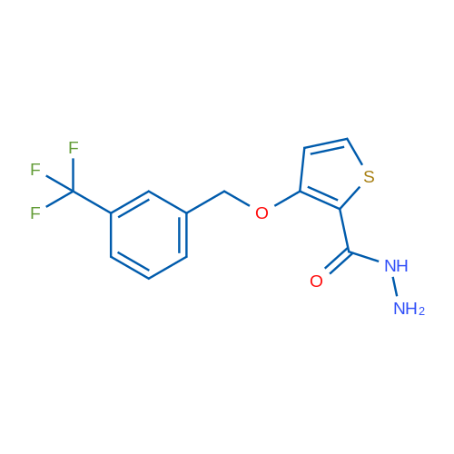 3-{[3-(trifluoromethyl)phenyl]methoxy}thiophene-2-carbohydrazide 1g
