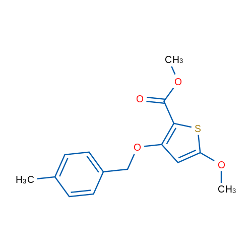 Methyl 5-methoxy-3-[(4-methylphenyl)methoxy]thiophene-2-carboxylate 1g