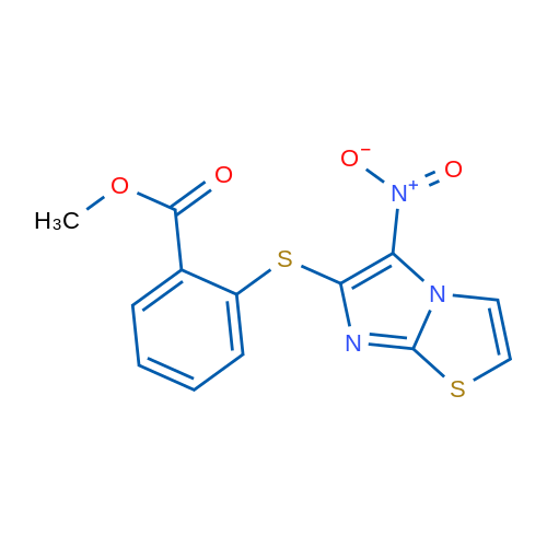 Methyl 2-({5-nitroimidazo[2,1-b][1,3]thiazol-6-yl}sulfanyl)benzoate 1g