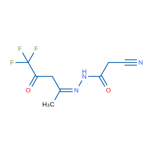 2-Cyano-N'-[(2Z)-5,5,5-trifluoro-4-oxopentan-2-ylidene]acetohydrazide 1g