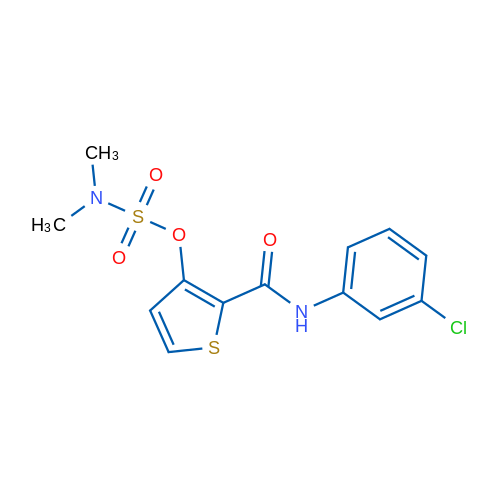 2-[(3-Chlorophenyl)carbamoyl]thiophen-3-yl N,N-dimethylsulfamate 1g
