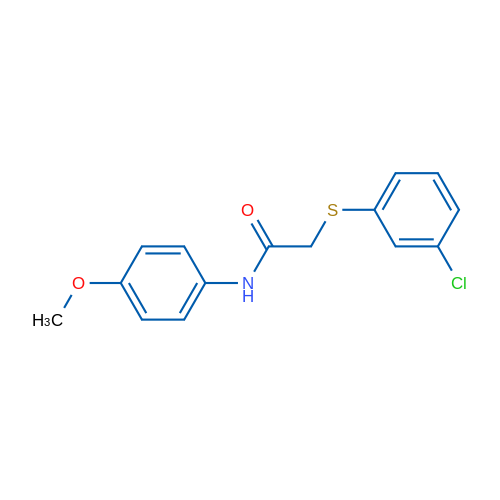 2-[(3-Chlorophenyl)sulfanyl]-N-(4-methoxyphenyl)acetamide 1g