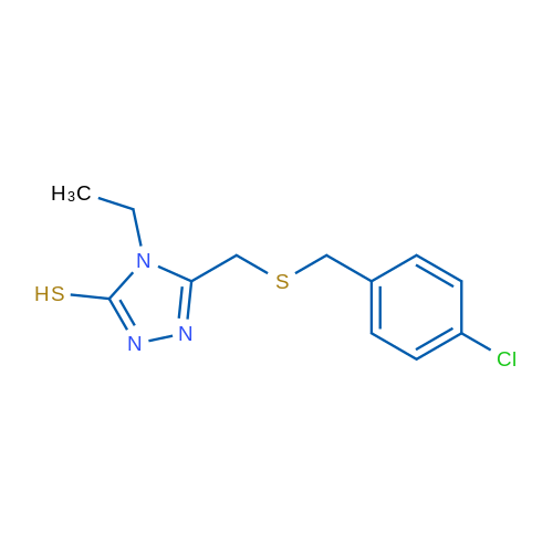 5-({[(4-chlorophenyl)methyl]sulfanyl}methyl)-4-ethyl-4H-1,2,4-triazole-3-thiol 1g