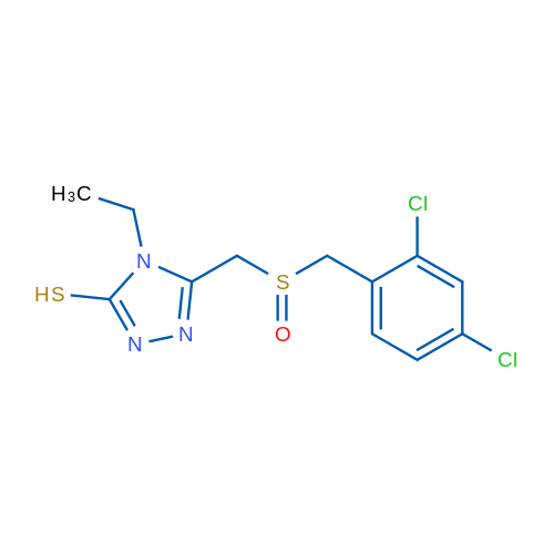 5-{[(2,4-dichlorophenyl)methanesulfinyl]methyl}-4-ethyl-4H-1,2,4-triazole-3-thiol 1g