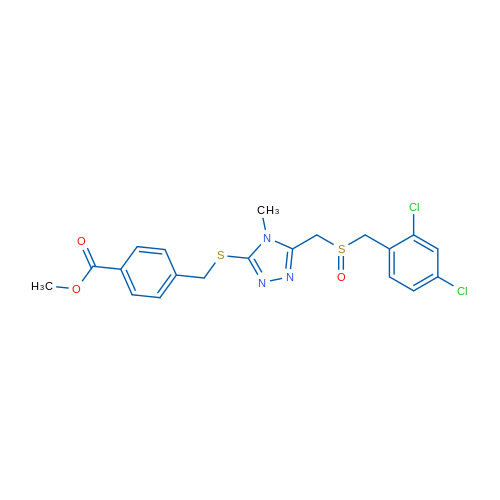 Methyl 4-{[(5-{[(2,4-dichlorophenyl)methanesulfinyl]methyl}-4-methyl-4H-1,2,4-triazol-3-yl)sulfanyl]methyl}benzoate 1g