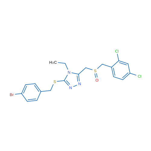 3-{[(4-bromophenyl)methyl]sulfanyl}-5-{[(2,4-dichlorophenyl)methanesulfinyl]methyl}-4-ethyl-4H-1,2,4-triazole 1g