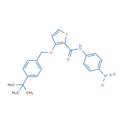 3-[(4-tert-Butylphenyl)methoxy]-N-(4-nitrophenyl)thiophene-2-carboxamide 1g